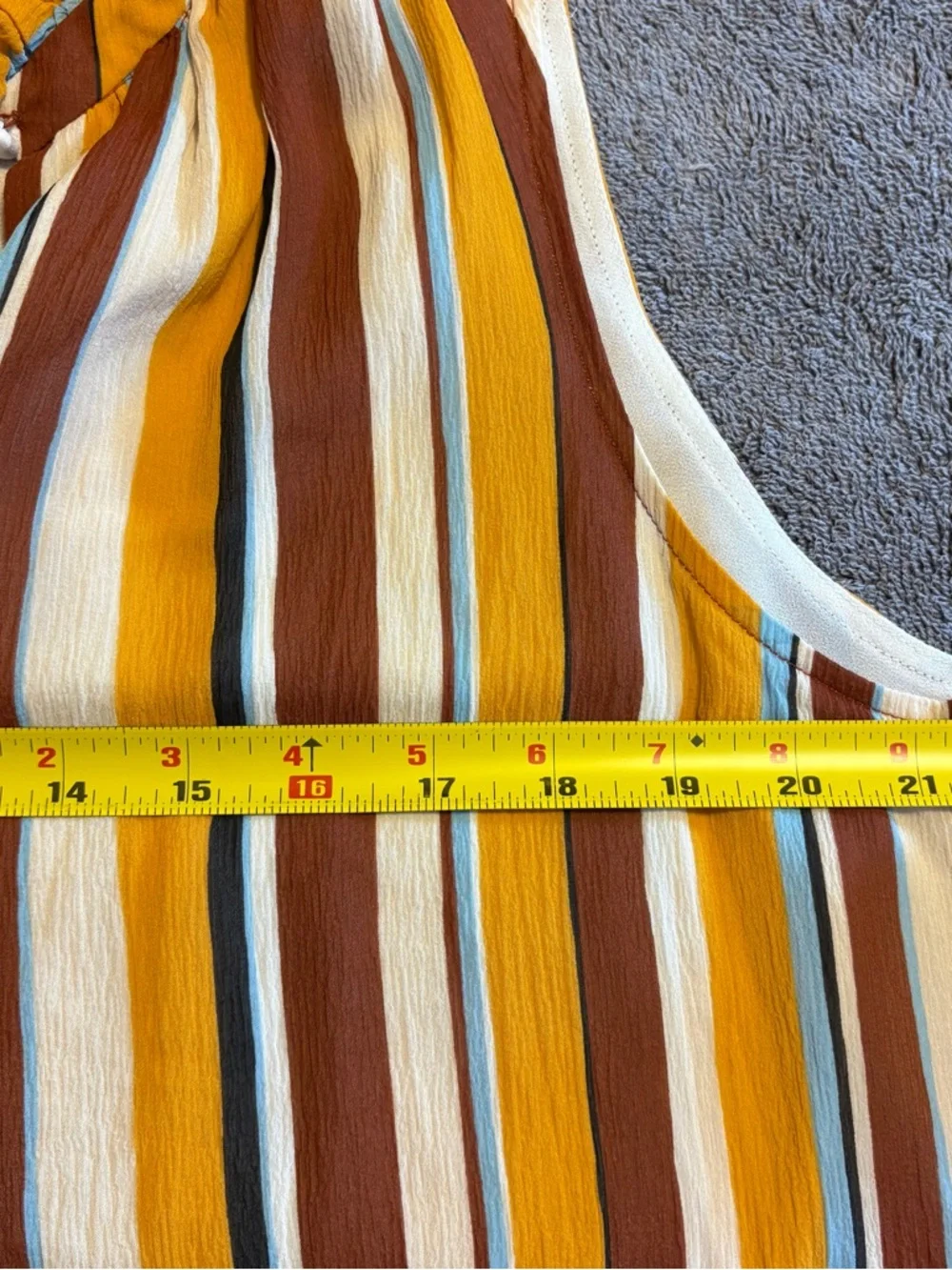 Frame Silk Striped Sleeveless Top Sunrise Multicolor Size S Flowy Lightweight - Picture 5 of 8